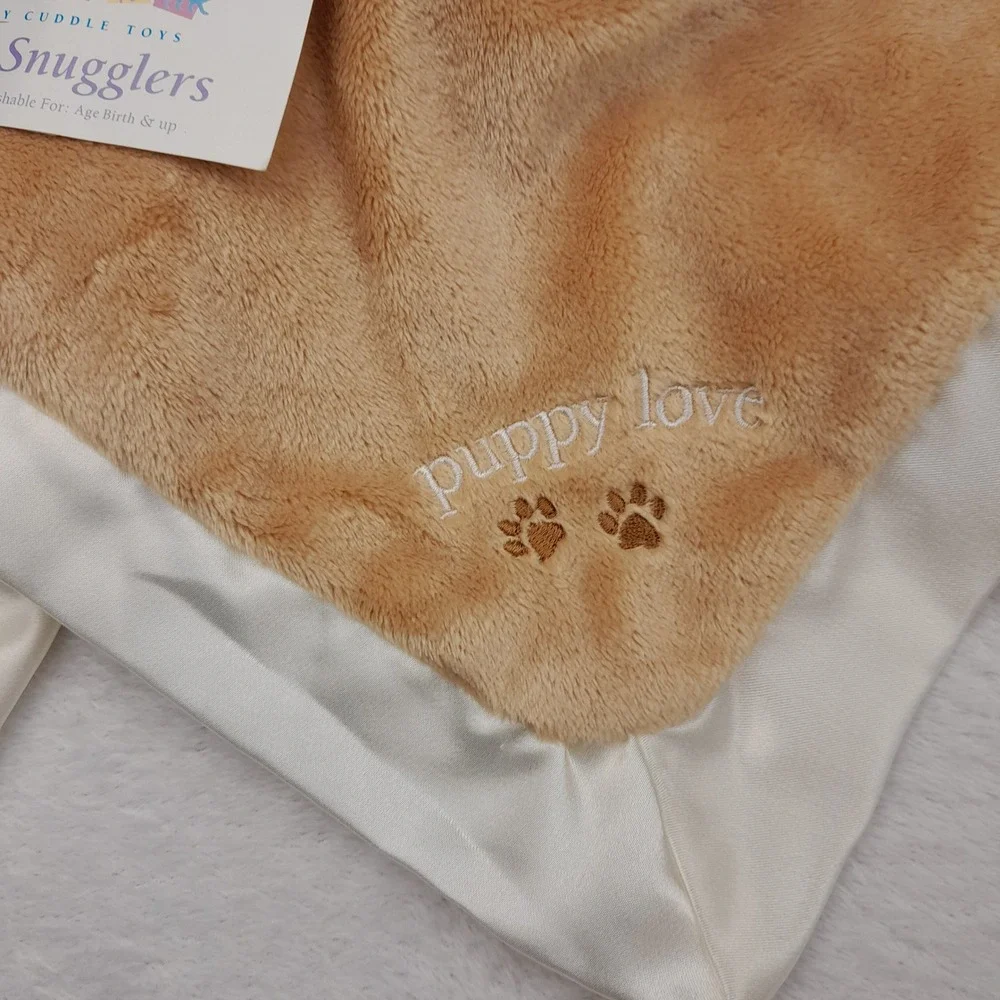 Douglas Baby Lil Snugglers Puppy Love Security Blanket Tan Dog Lovey 1406 NWT